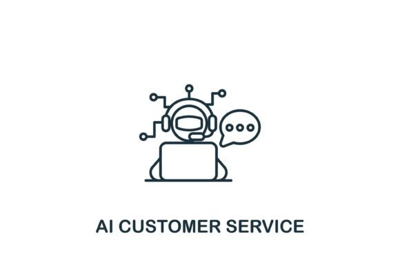 Enhance Your Design with AI Customer Service Icon