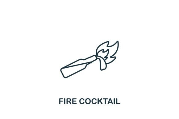 Fire Cocktail Icon: A Versatile Element for Your Design Arsenal