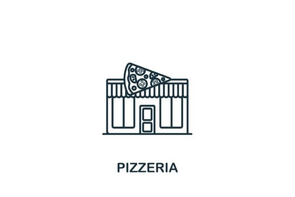 Pizzeria Icon: A Versatile Design Element