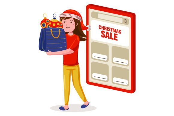 Unlock Creativity with Christmas Online Shopping Vector Pack 03