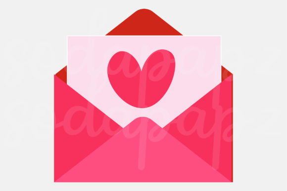 Valentines - Love Letter 3: A Versatile Flat Icon for Your Creative Projects